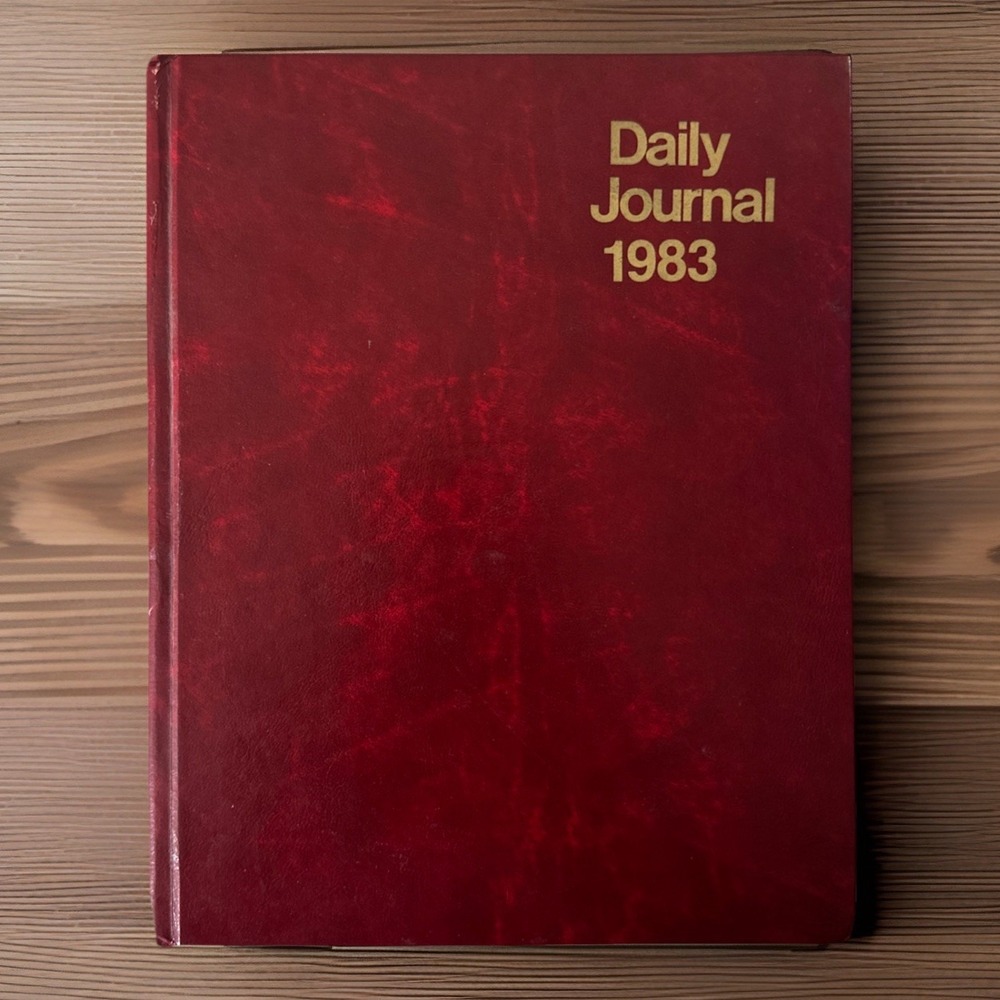 Vintage 1983 Southworth Note-a-Date 560/1950 Daily Journal Red Leather UNUSED